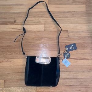 Black Genuine Leather & Suede Satchel 🖤